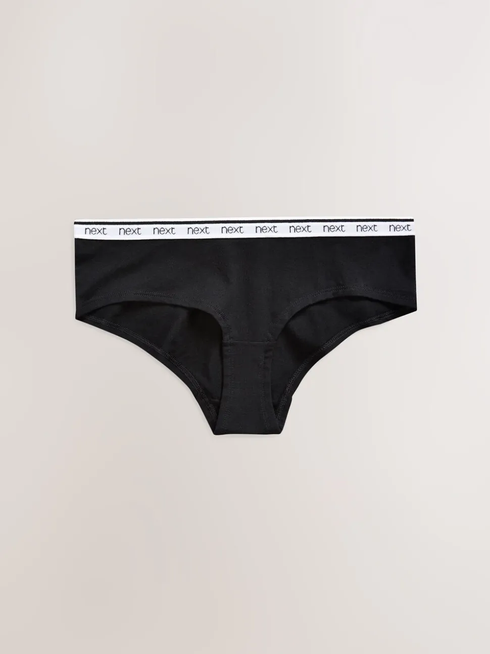Wit/zwart/grijs - 4 Katoenen slipjes met logotailleband