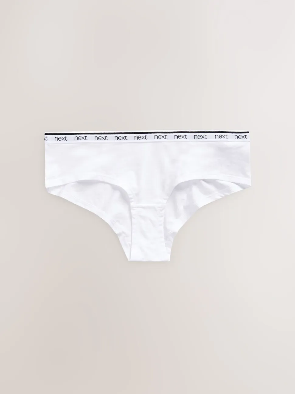 Wit/zwart/grijs - 4 Katoenen slipjes met logotailleband