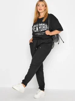 Yours Curve - Basisjoggingbroek met boorden