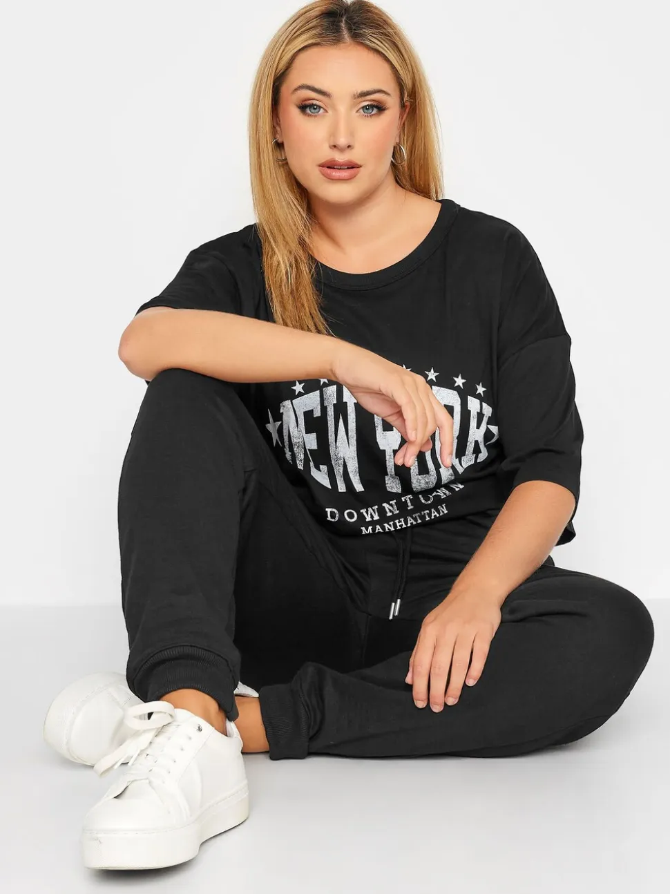 Yours Curve - Basisjoggingbroek met boorden