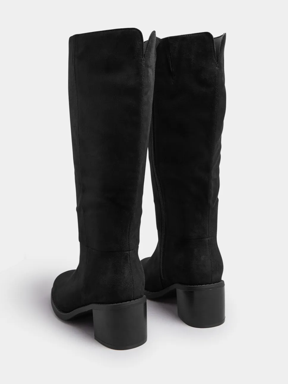 Yours Curve Block Heel Knee High Boots