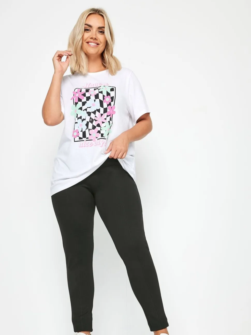 Yours Curve elastische broek van pontestof