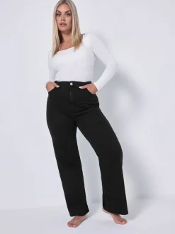 Yours Curve jeans met wijde pijpen