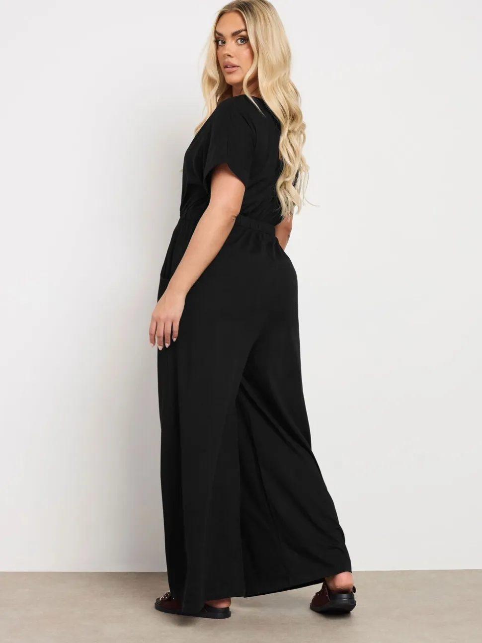 Yours Curve jumpsuit van 100% katoen