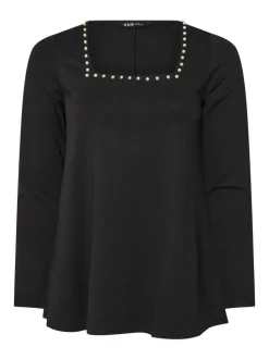 Yours Curve Long Sleeve Square Neck Swing Top