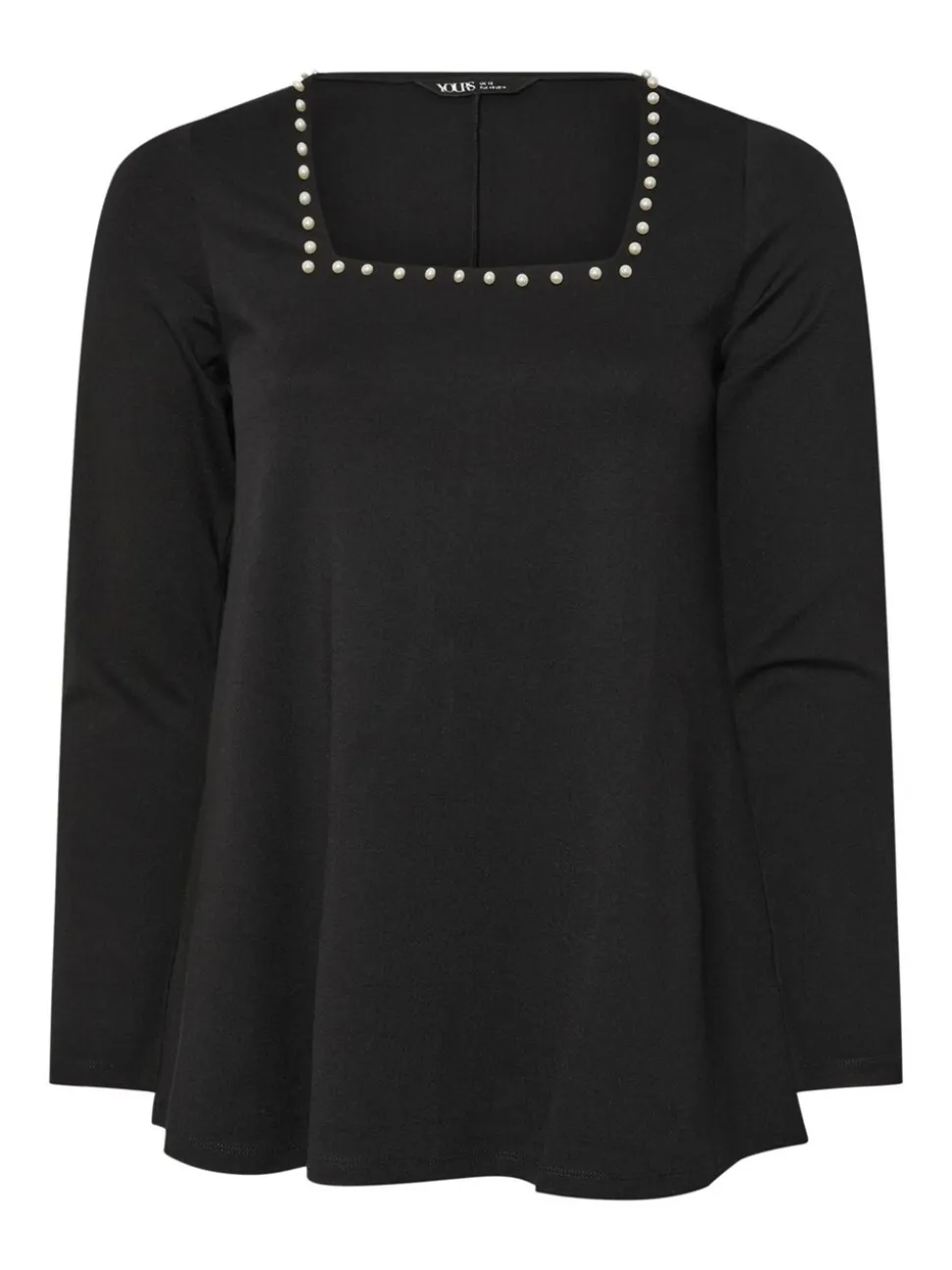 Yours Curve Long Sleeve Square Neck Swing Top