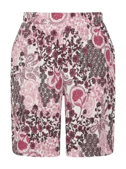 Yours Curve Paisley Crinkle Shorts