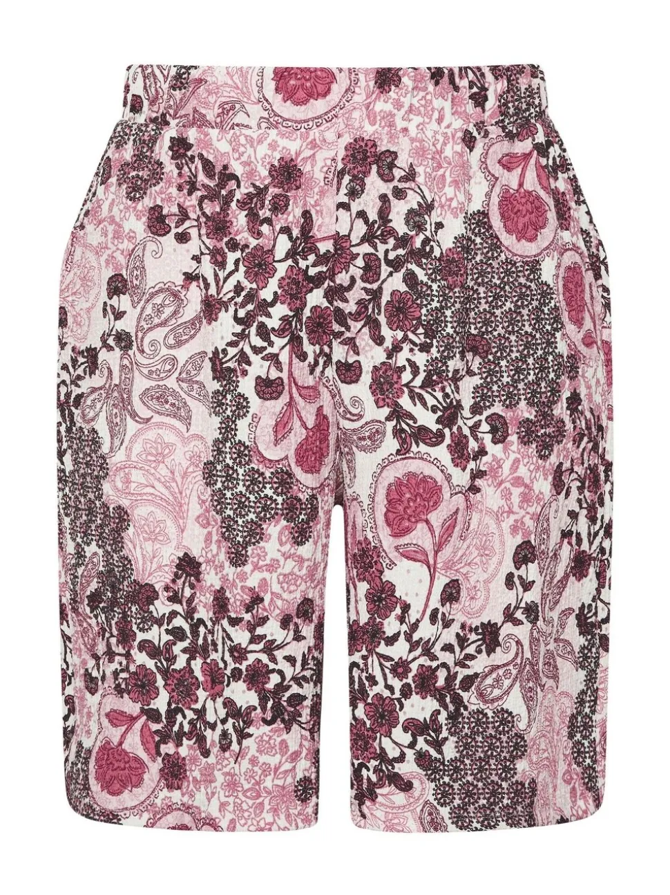 Yours Curve Paisley Crinkle Shorts