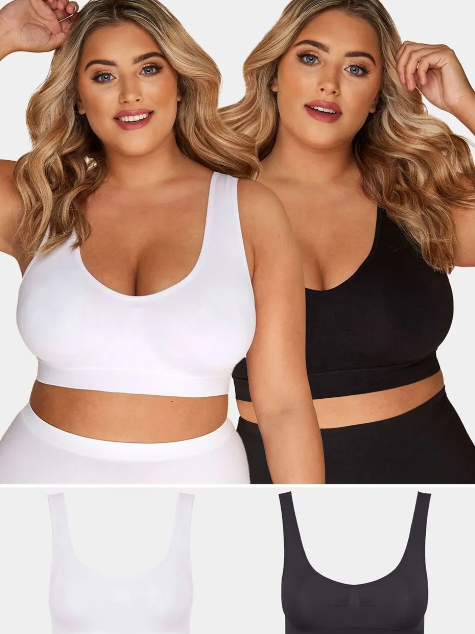 Yours Curve Seamless Unpadded Bra 2 Pack