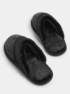 Yours Curve Sequin Slippers