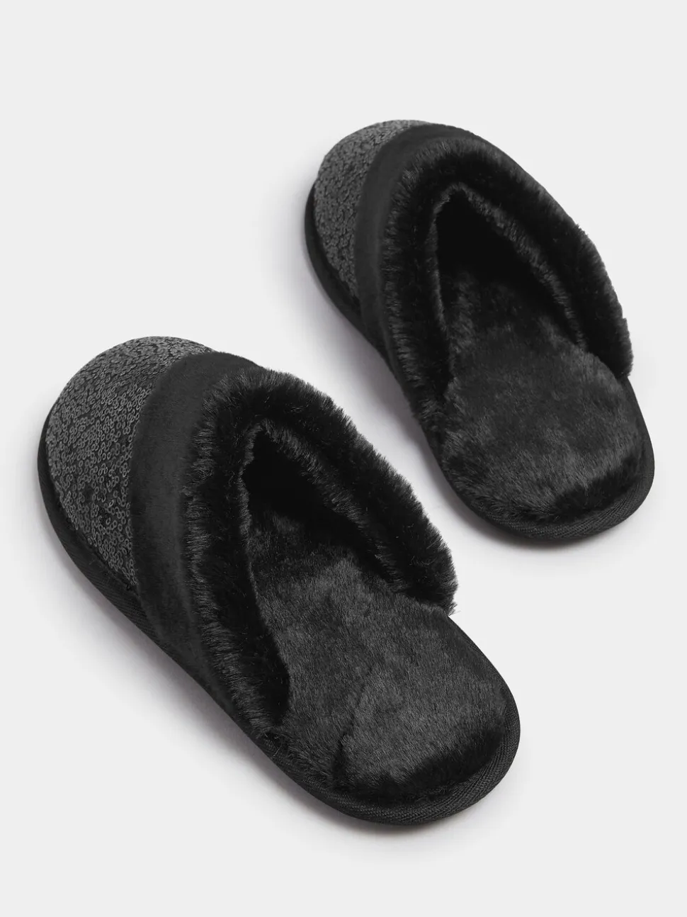 Yours Curve Sequin Slippers