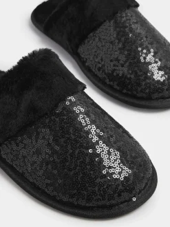 Yours Curve Sequin Slippers