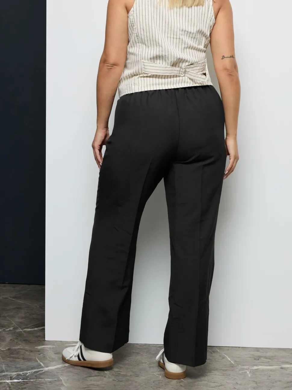 Yours Curve stretchbroek met elastische taille en rechte pijpen