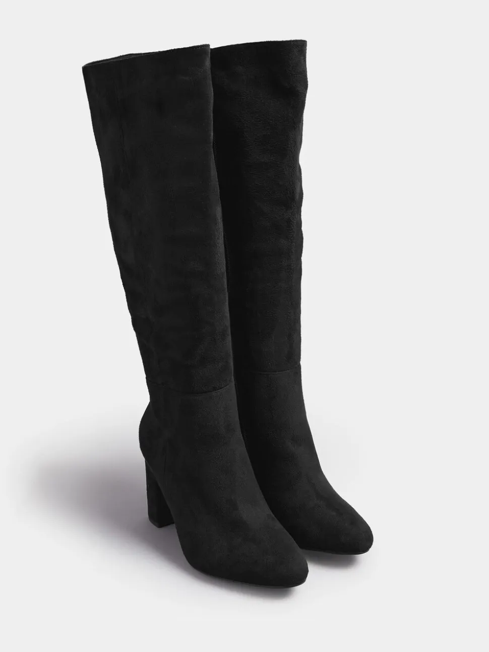 Yours Curve Wide Fit Heeled Micro Knee High Boots