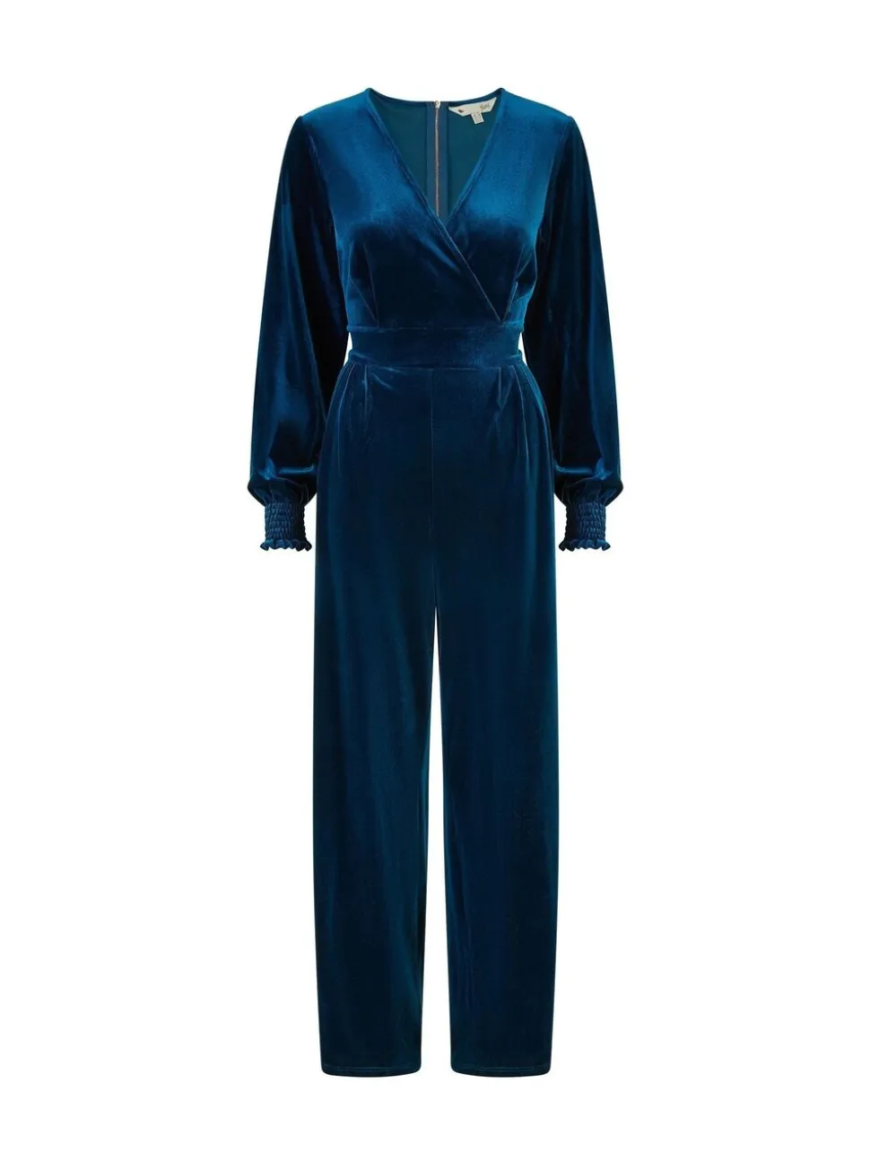 Yumi - Fluwelen jumpsuit met lange mouwen