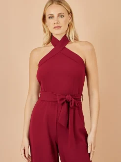 Yumi Cross Over Halter Neck Jumpsuit