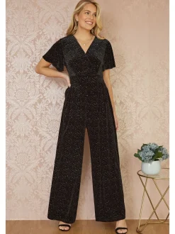 Yumi fluwelen jumpsuit met glitters