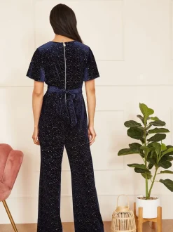 Yumi fluwelen jumpsuit met glitters