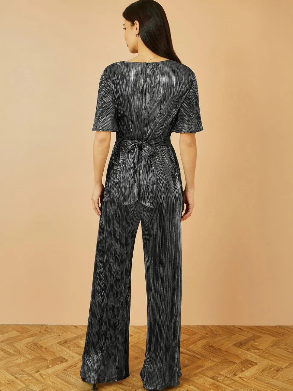Yumi Pleated Jumpsuit With V-Neck