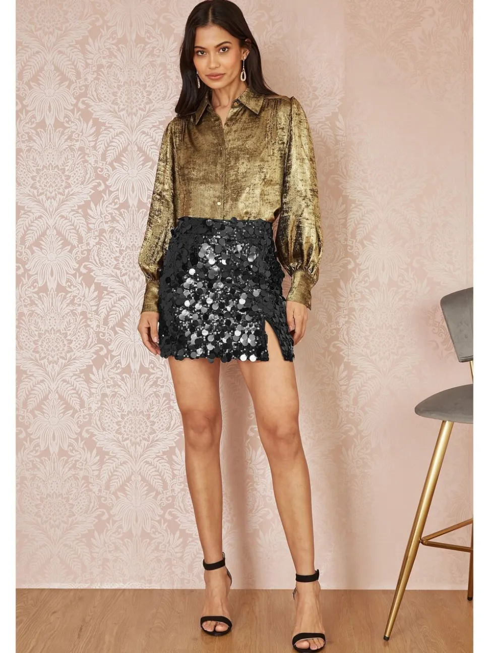 Yumi Sequin Mini Skirt