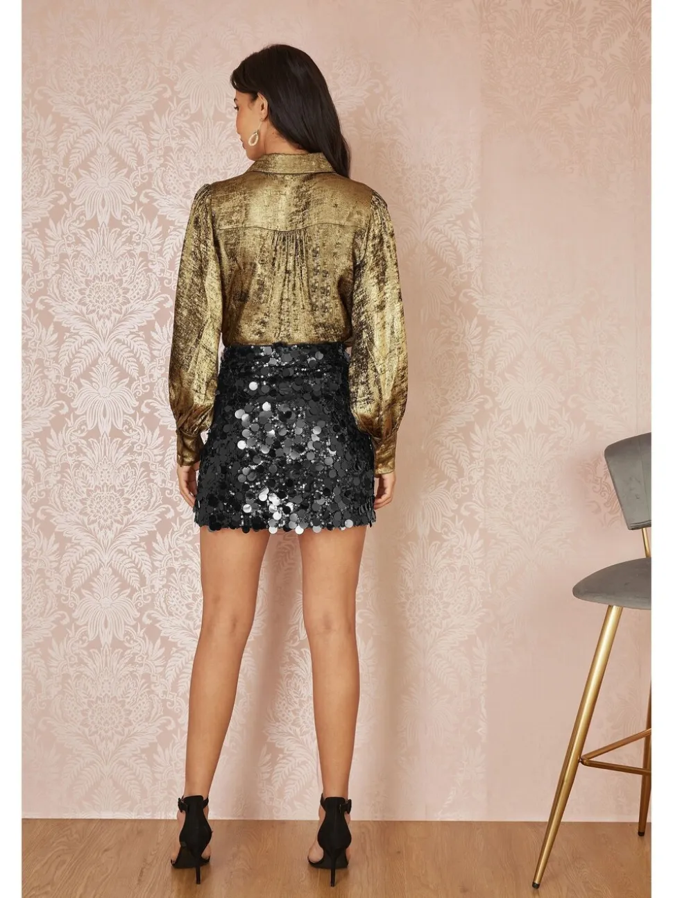 Yumi Sequin Mini Skirt