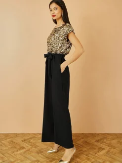 Yumi Sequin Top Stretch Jumpsuit