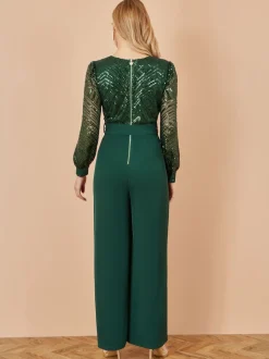 Yumi Sequin Wrap Over Jumpsuit