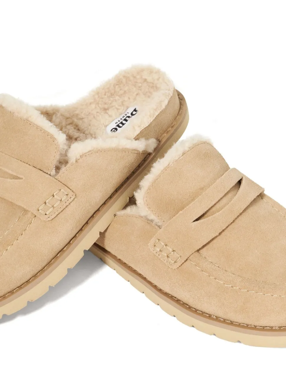 Zand - Dune London Goldy Lined Backless Loafers