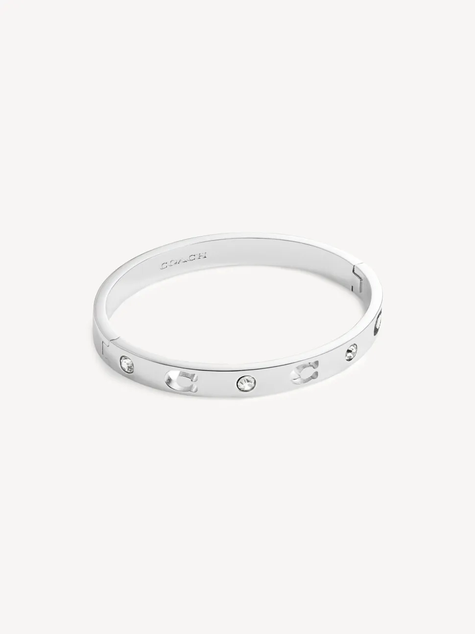 Zilver - COACH Signature armband met steentjes