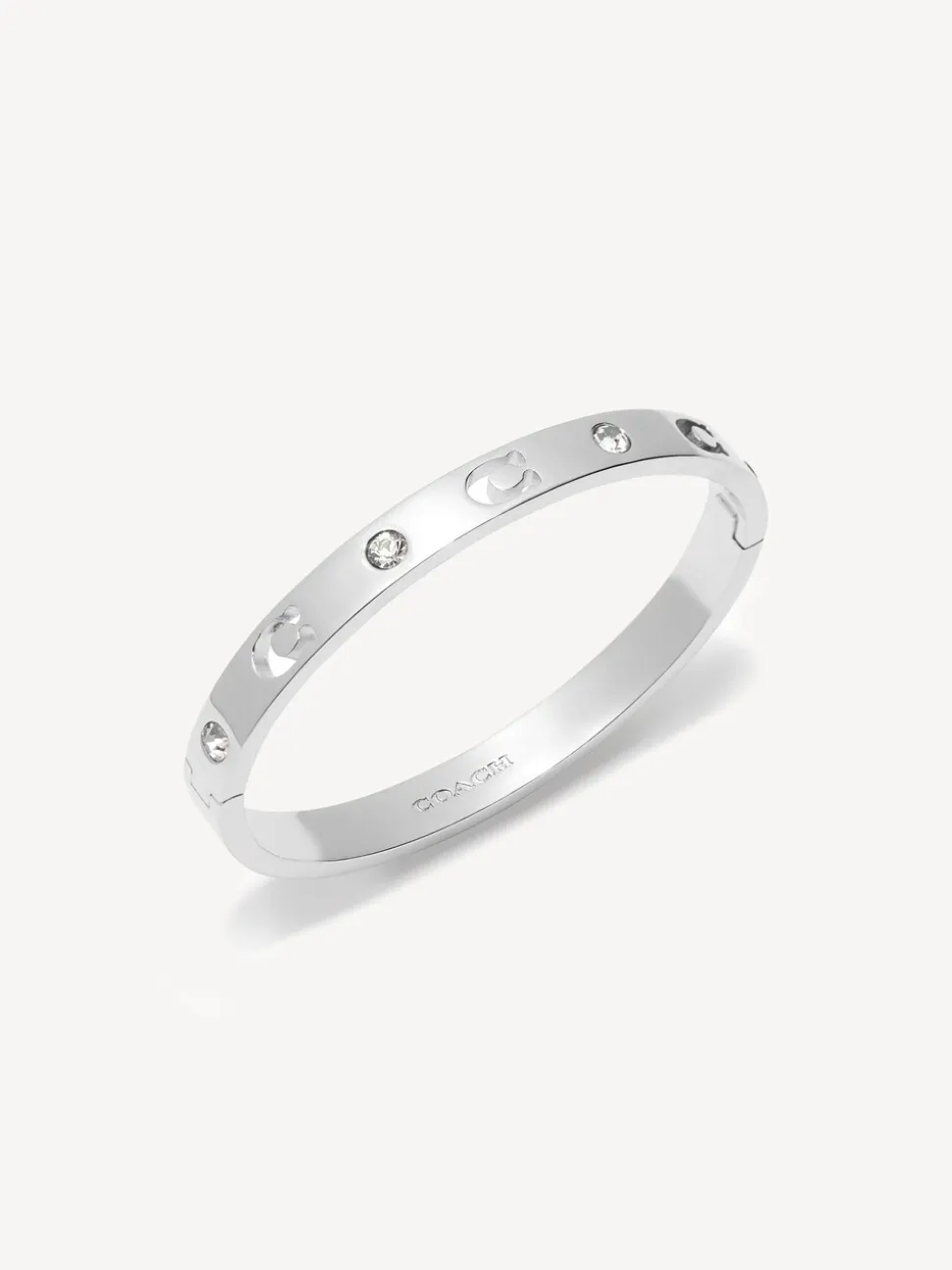 Zilver - COACH Signature armband met steentjes