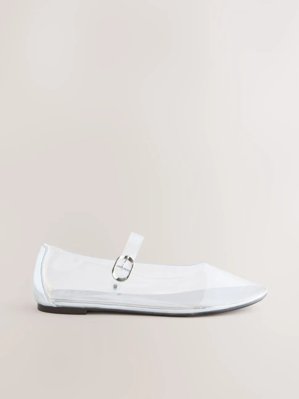 Zilver - Forever Comfort® Mary Jane-schoenen van vinyl met ronde neus
