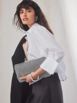 Zilver - Glinsterende clutch