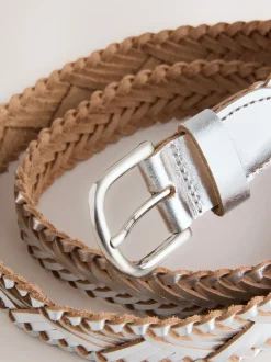 Zilver - Hand Plaited Leather Belt