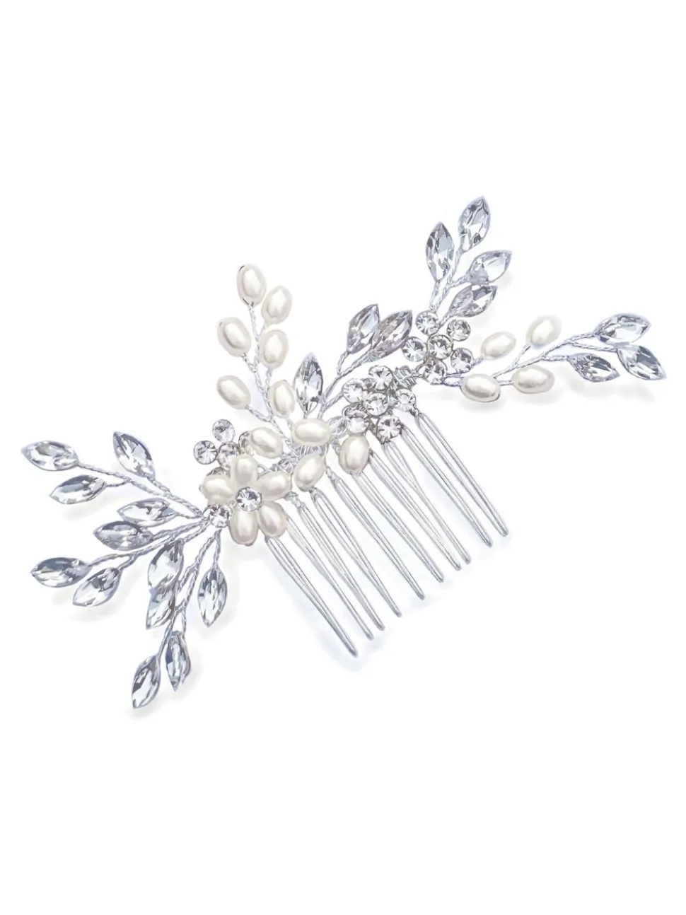 Zilver - Ivory & Co - Sierkam met parels en kristallen