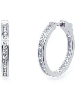 Zilver - Ivory & Co Copenhagen oorringen met edelmetaal en kristallen