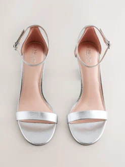Zilver - Sandalen met blokhak