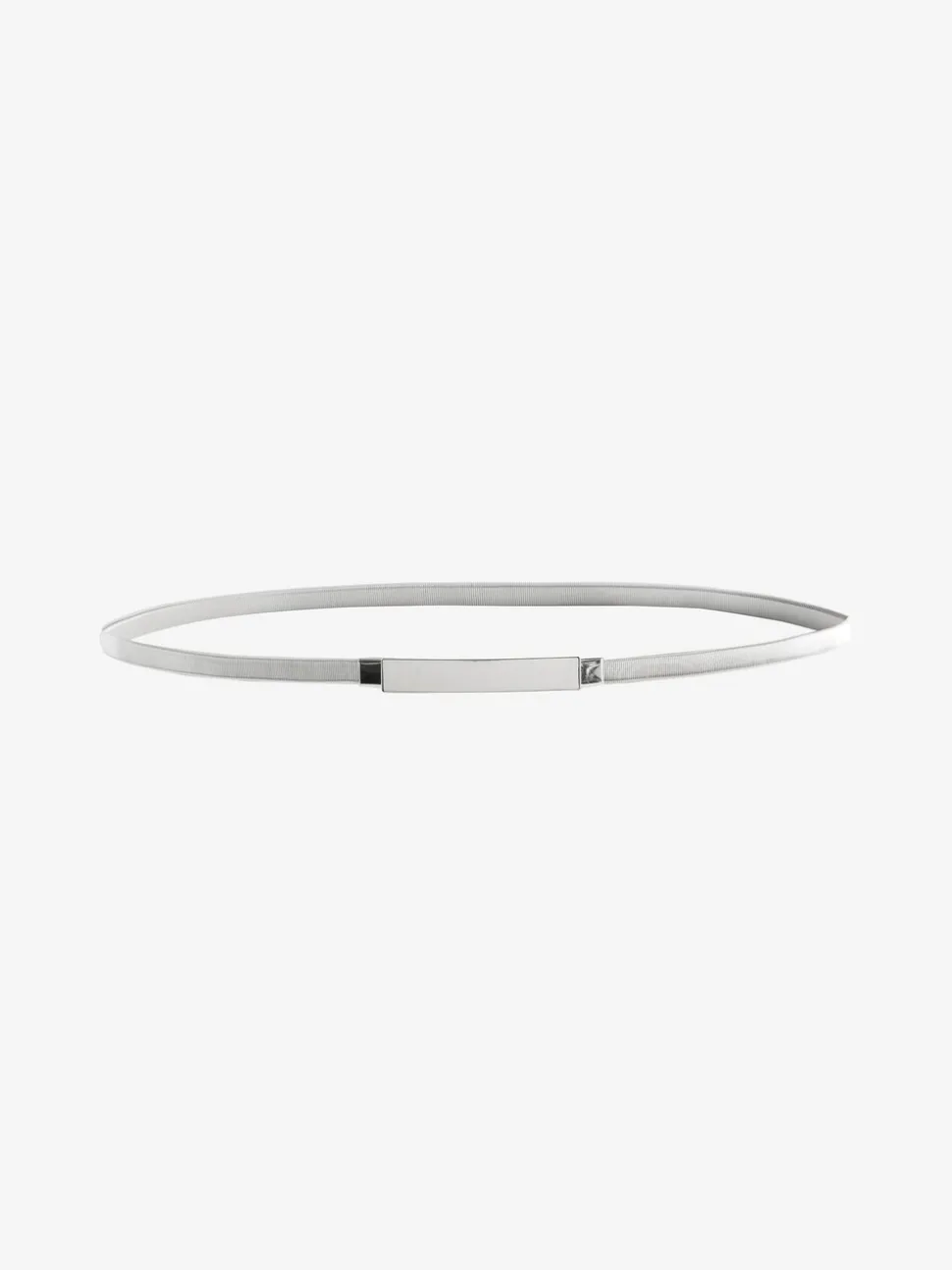 Zilver - Skinny stretchy Plaque riem