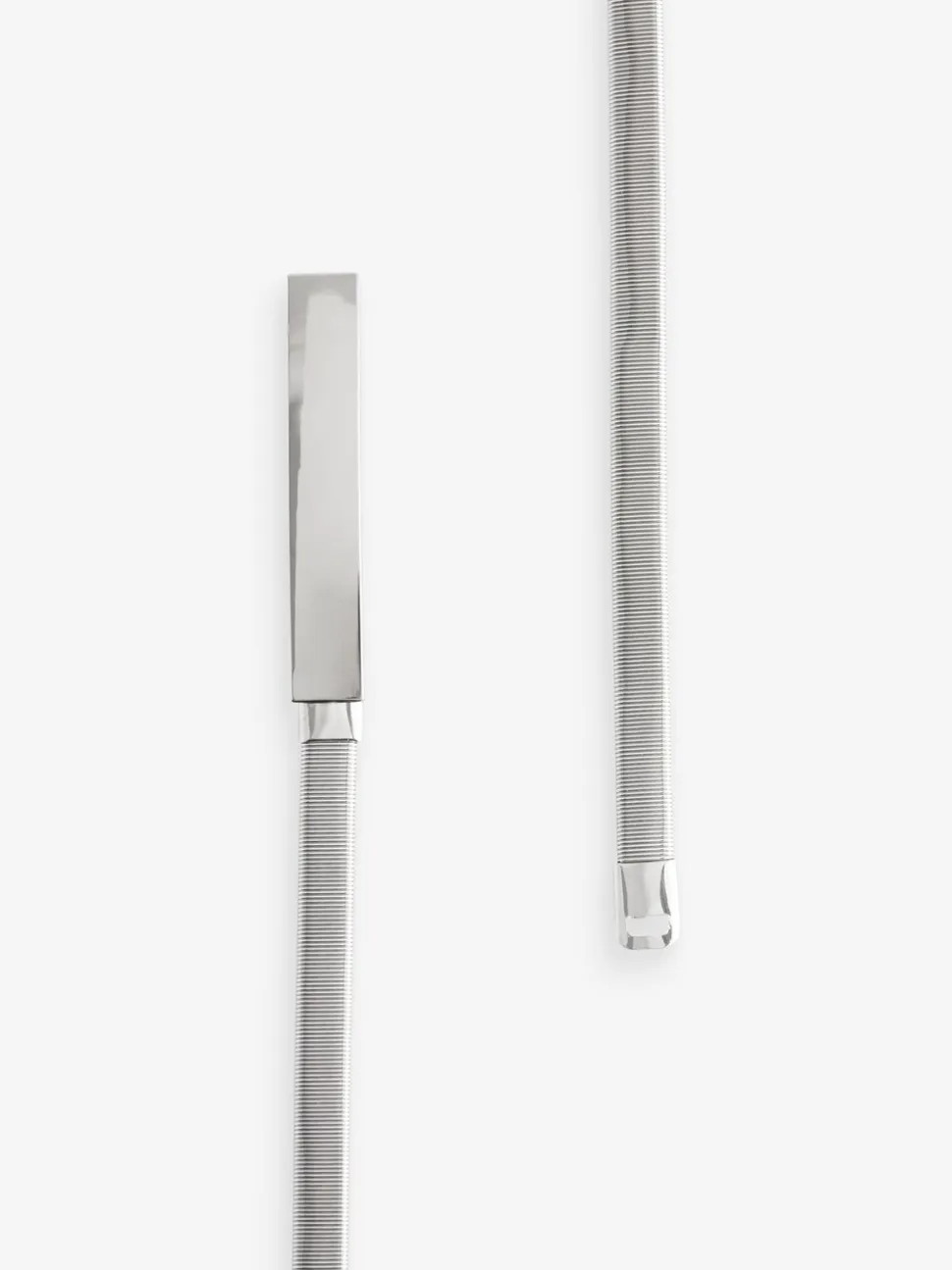 Zilver - Skinny stretchy Plaque riem