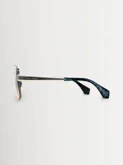 Zilver - Vivienne Westwood Cowboy VW5100 400 Shiny Sunglasses