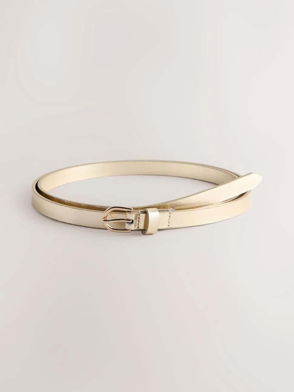 zilver/goud - PU Skinny Riemen 2 Pakket