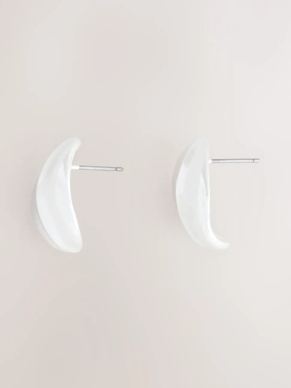 Zilverkleurig - Bouton Stud Earrings