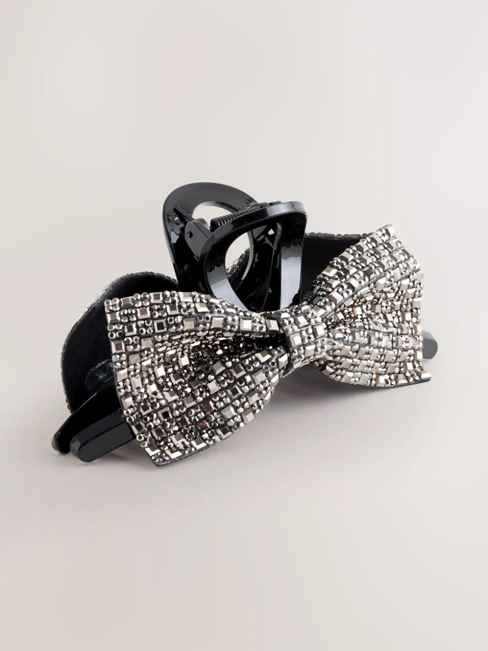Zilverkleurig - Bow Sparkle Claw Clip