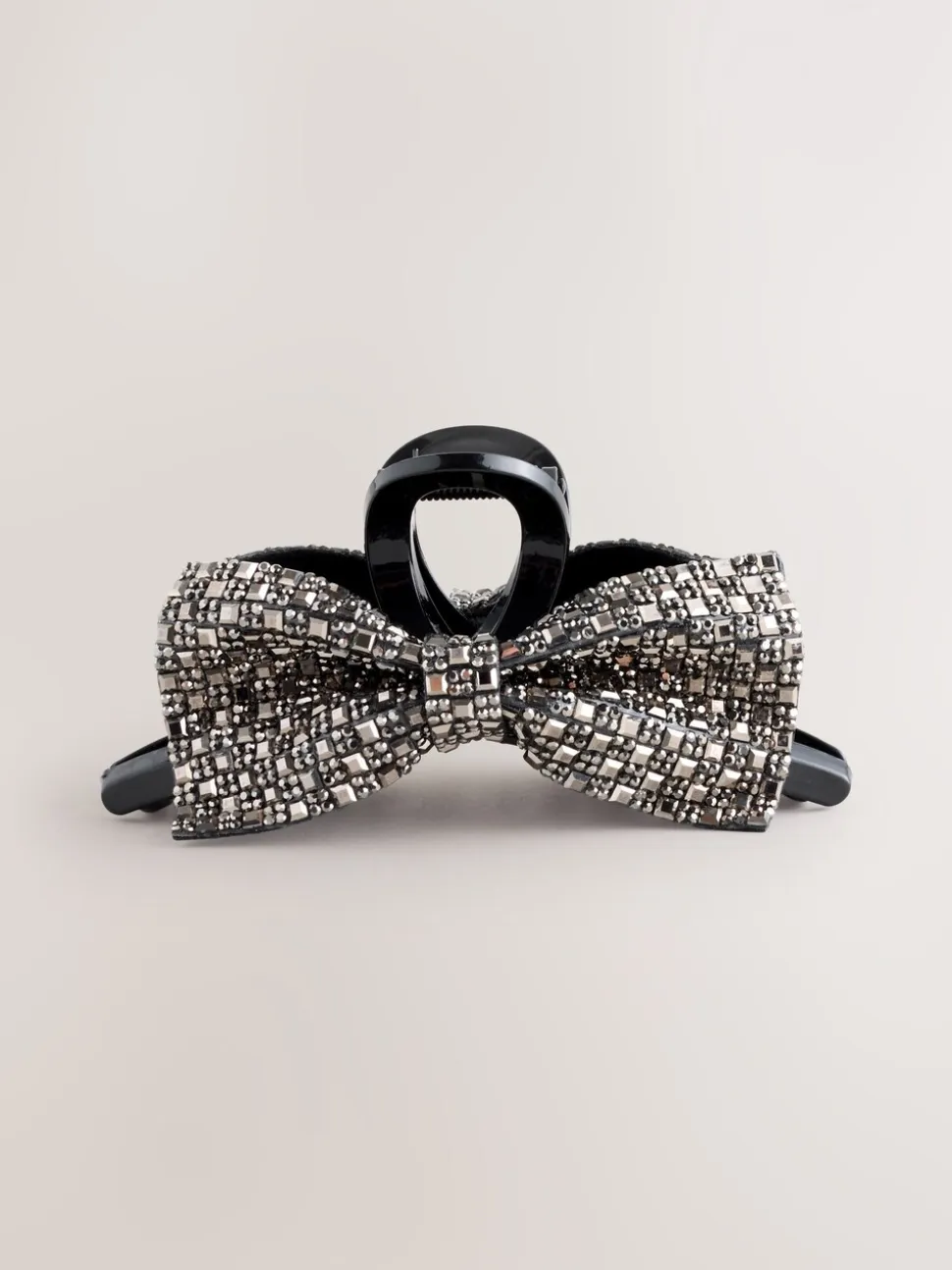 Zilverkleurig - Bow Sparkle Claw Clip