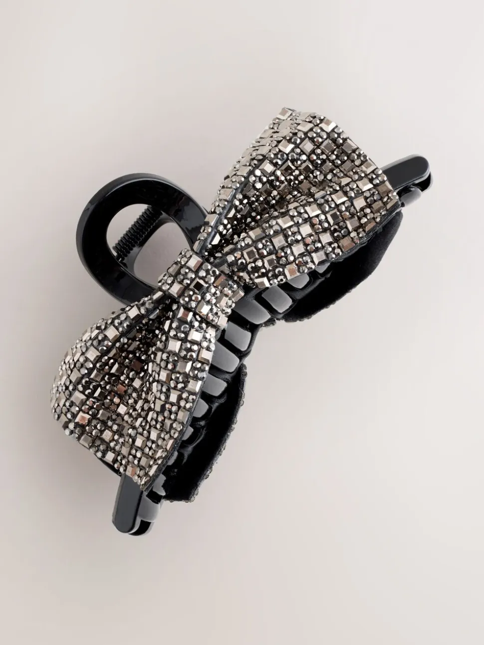 Zilverkleurig - Bow Sparkle Claw Clip