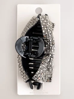 Zilverkleurig - Bow Sparkle Claw Clip