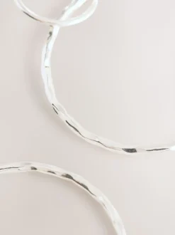 Zilverkleurig - Cirkelvormige oorhangers