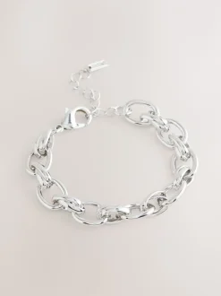 Zilverkleurig - Double Link Chunky Chain Bracelet