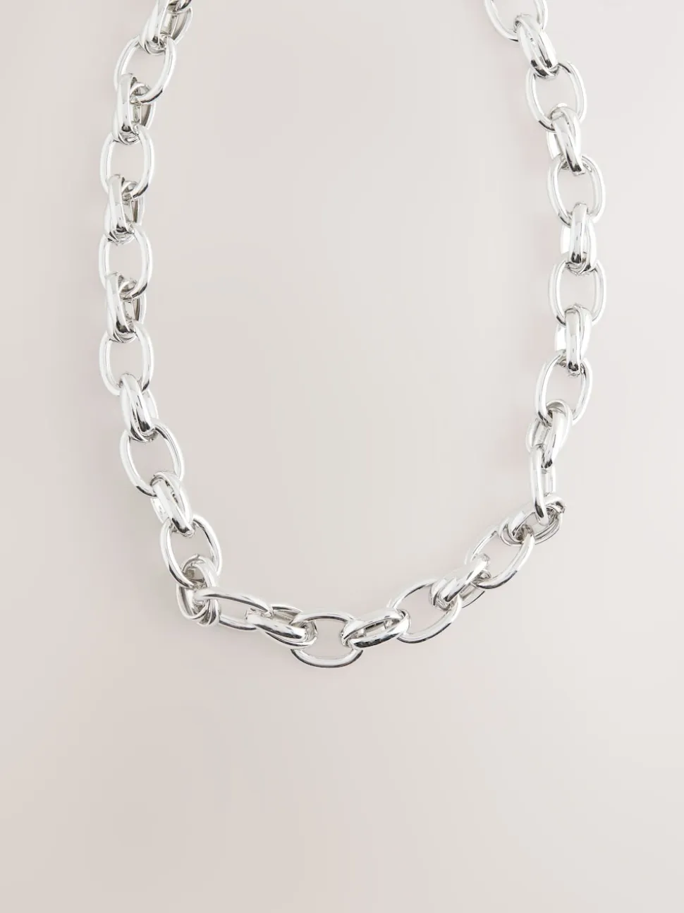 Zilverkleurig - Double Link Chunky Chain Necklace