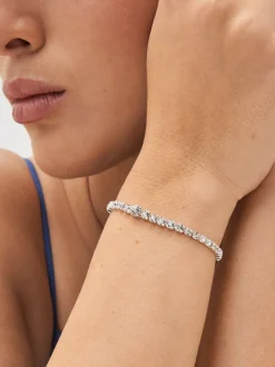 Zilverkleurig - Glinsterende armband met maatverloop
