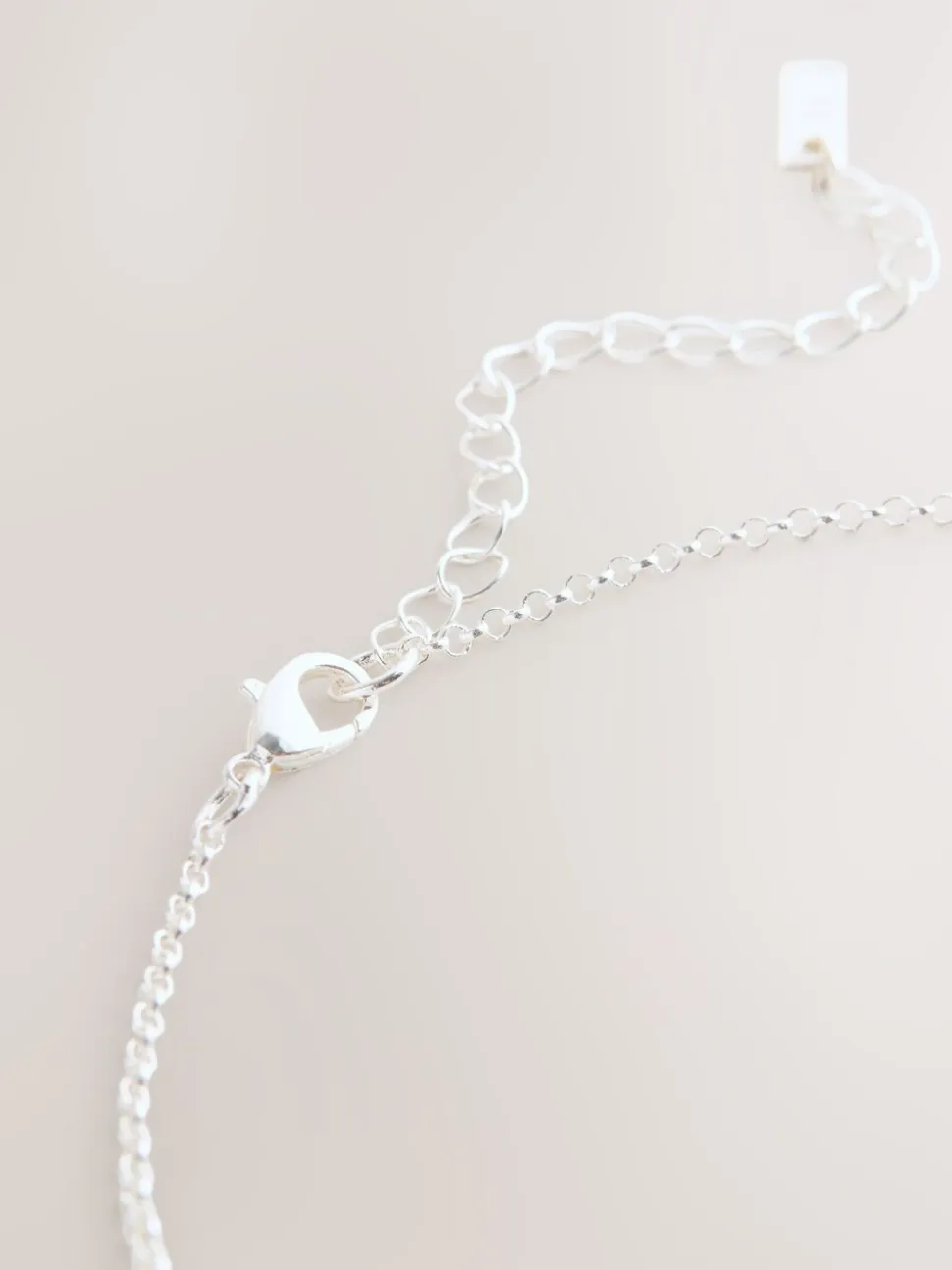 Zilverkleurig - Ketting met hangertje van vereende ringen